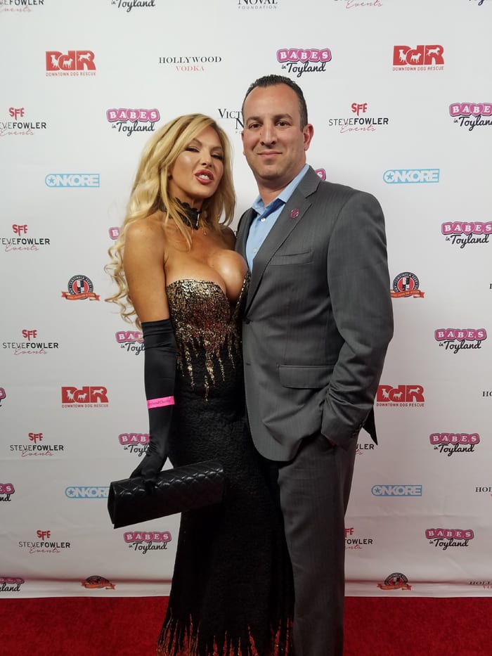 Dr. Hadeed with host of Model Behavior and Playmate Andrea Prince