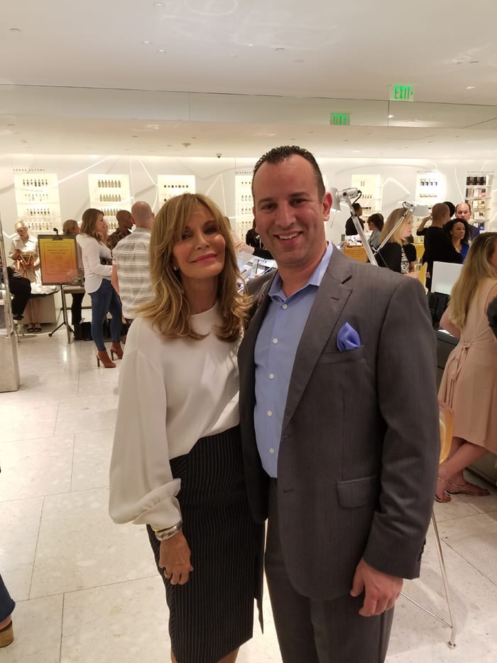 Dr. Hadeed with actress Jaclyn Smith, annual Farrah Fawcett Foundation event, Beverly Hills, CA, May 11, 2017