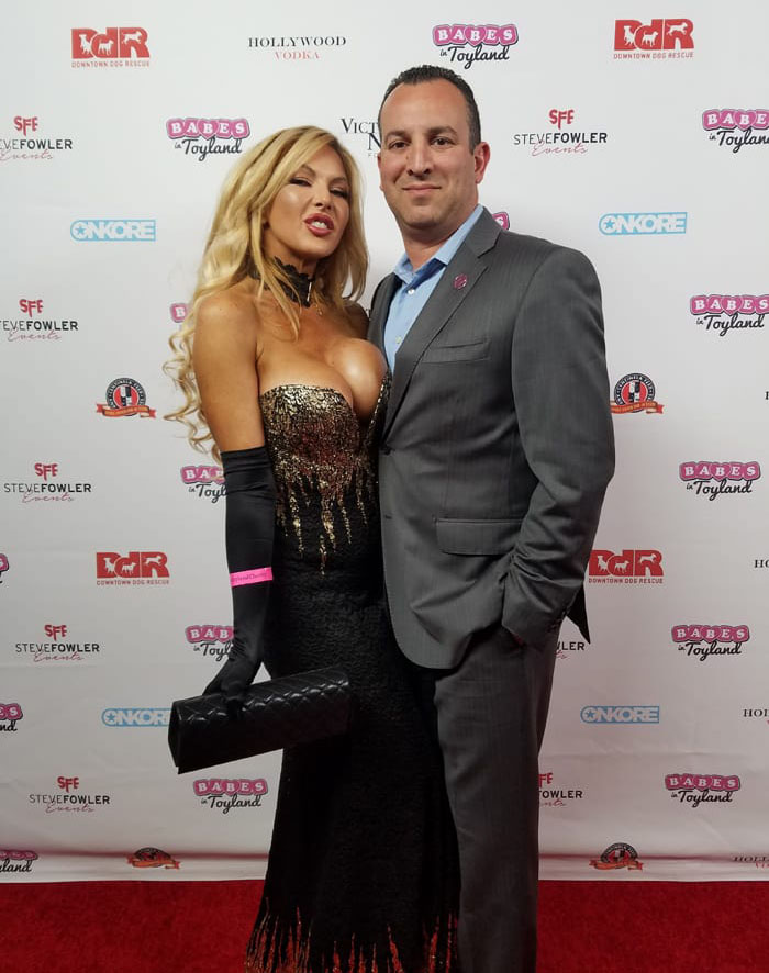 Dr. Hadeed with host of Model Behavior and Playmate Andrea Prince