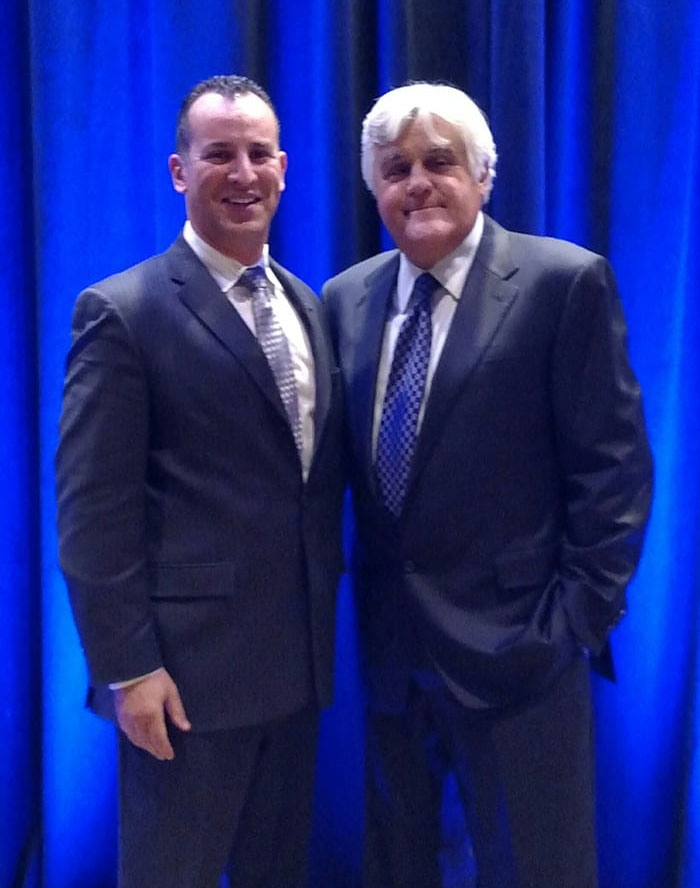 Dr. Hadeed with comedian and former The Tonight Show host Jay Leno