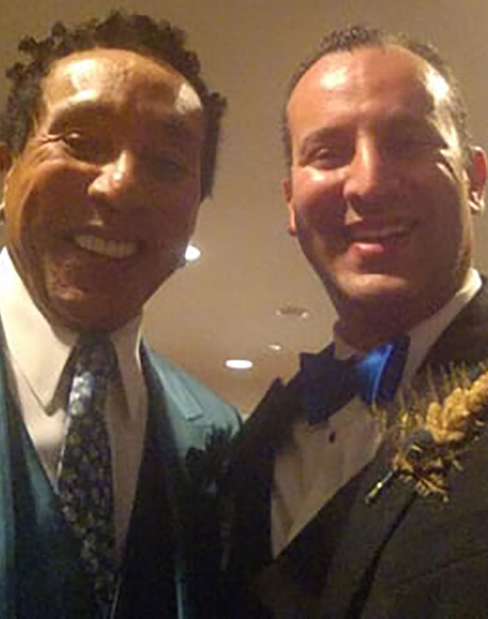 Dr. Hadeed with Grammy award winner and Rock and Roll Hall of Fame singer Smokey Robinson